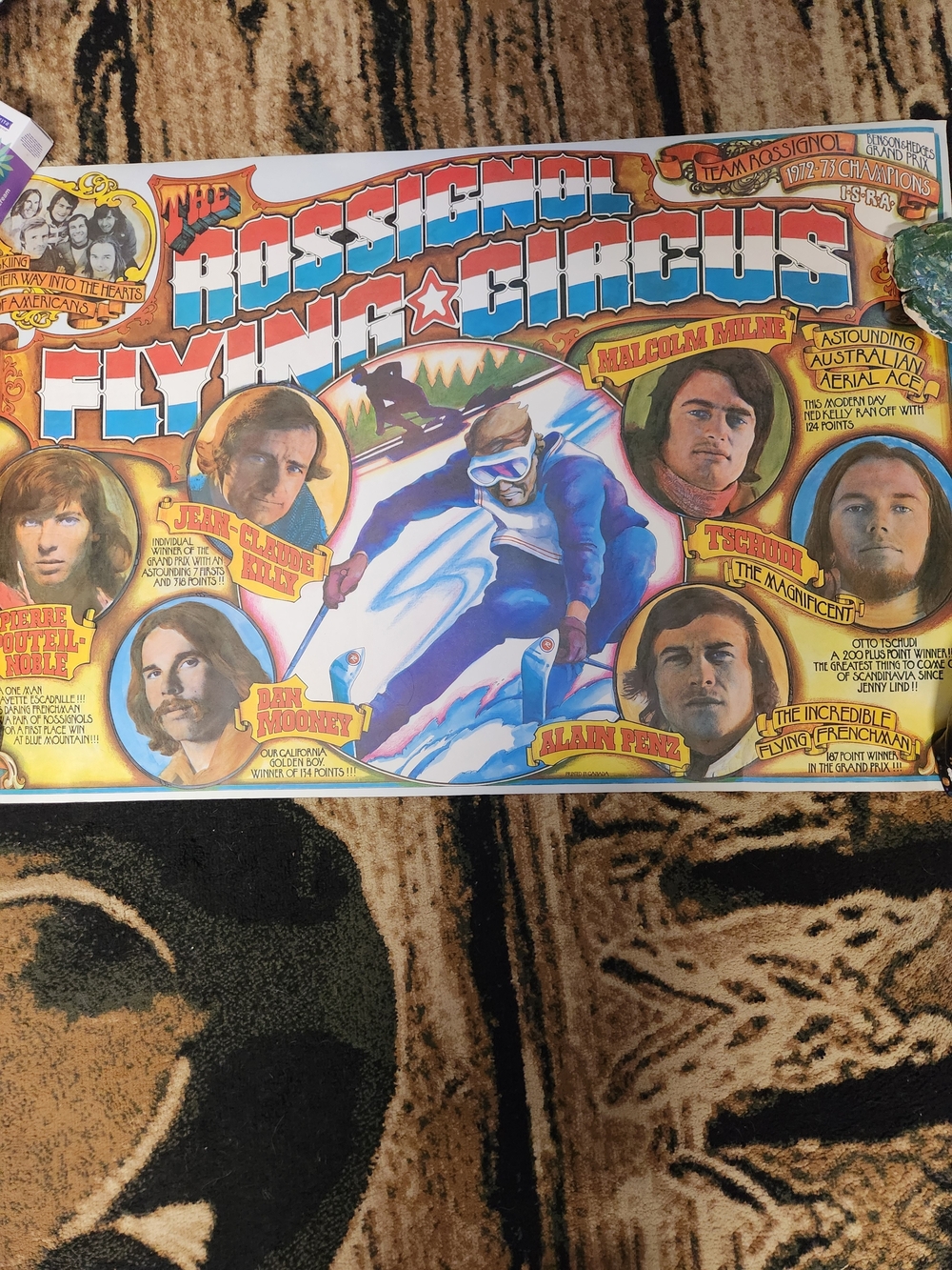 Vintage Rare  Poster Skiing